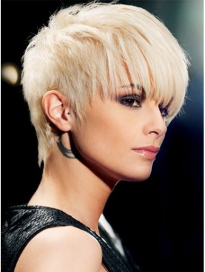 The Wig Store Plattinum Color Capless Short Length Boycuts