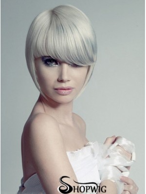 Capless Grey Short Straight 10 inch Hairstyles Fashion Wigs