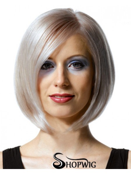 Full Lace Bobs Chin Length Straight 10 inch Platinum Blonde High Quality Fashion Wigs