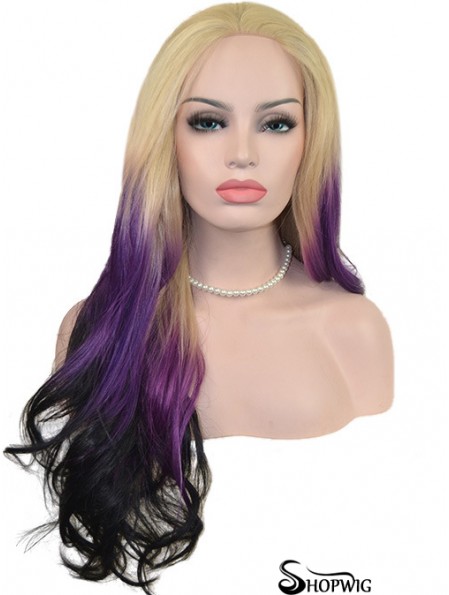 22 inch Ombre/2 Tone Long Without Bangs Wavy Great Lace Wigs