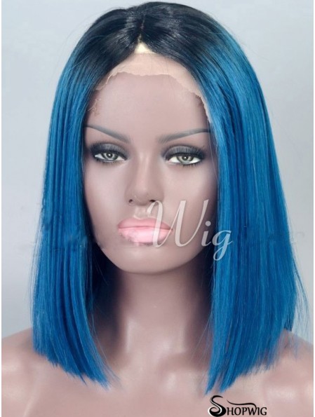 Chin Length Straight Bobs Full Lace 14 inch Cheap Black Women Wigs