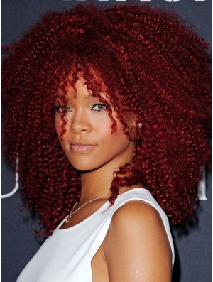 Hairstyles Long Red Kinky Lace Front Rihanna Wigs