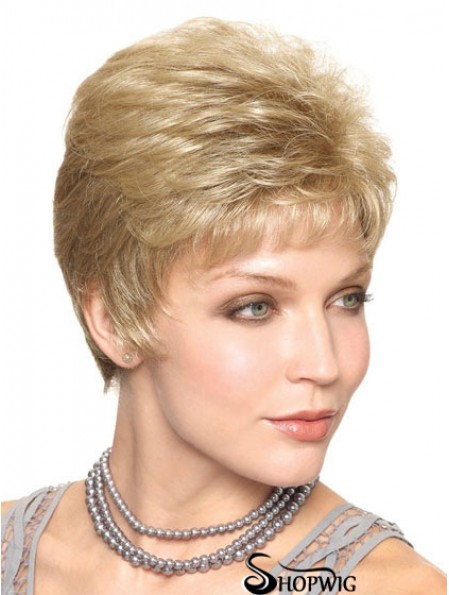 Cropped Straight Capless Boycuts 6 inch Trendy Synthetic Wigs