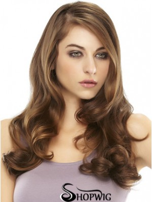 Long Wavy Auburn Sassy Remy Human Hair Half Wigs