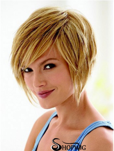 Bob Wig With Bangs With Capless Straight Style Chin Length