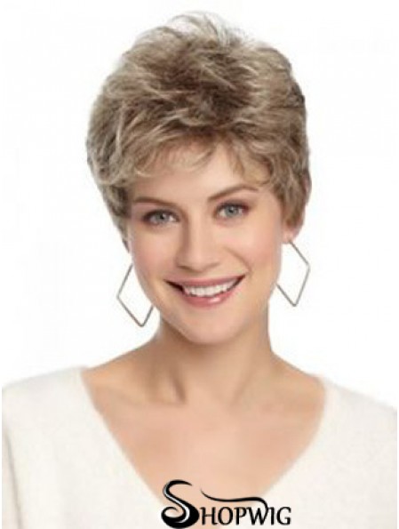 Lace Front Wavy Layered Short 8 inch Hairstyles Human Hair Wigs