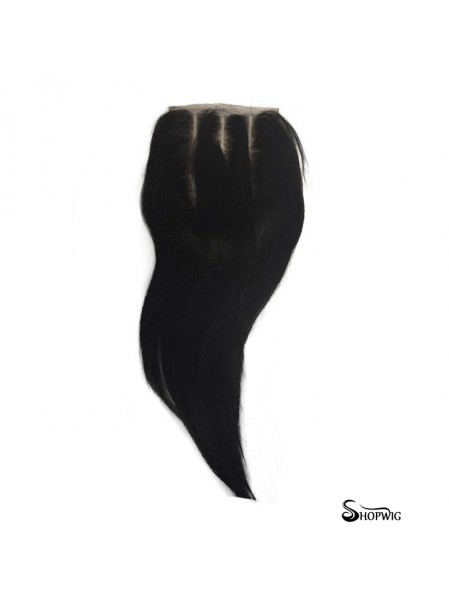 Trendy Black Long Straight Lace Closures