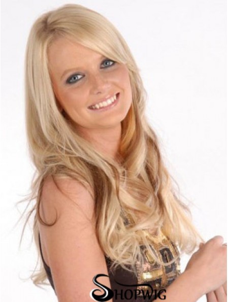 Affordable Blonde Curly Remy Human Hair Clip In Hair Extensions