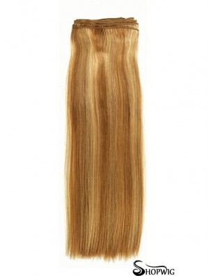 Straight Remy Human Hair Blonde New Weft Extensions