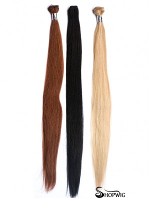 Straight Remy Human Hair Auburn Hairstyles Weft Extensions