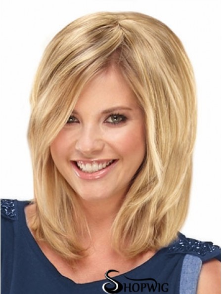 Natural Blonde Straight Remy Human Hair Clip In Hair Extensions