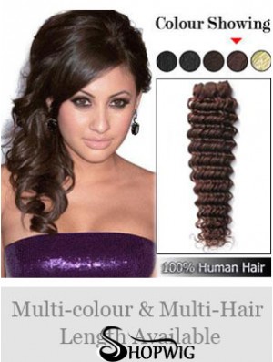 Wavy Remy Human Hair Auburn Sleek Weft Extensions