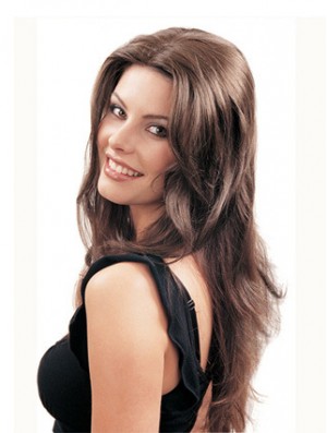 Long Straight Brown Beautiful Synthetic Half Wigs