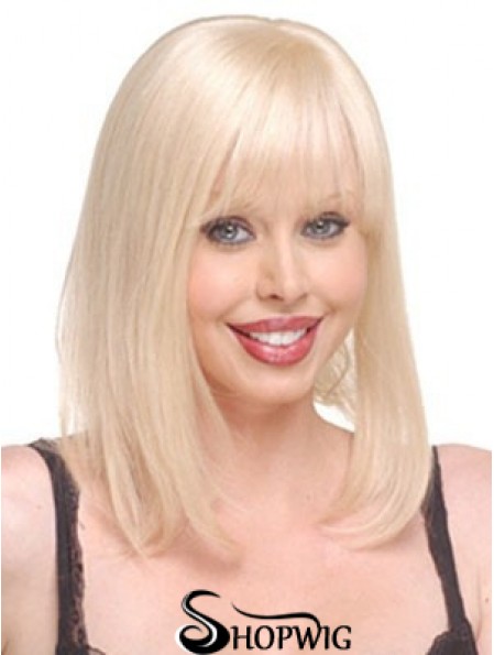 Cheap Straight Blonde Long Human Hair Hairpieces