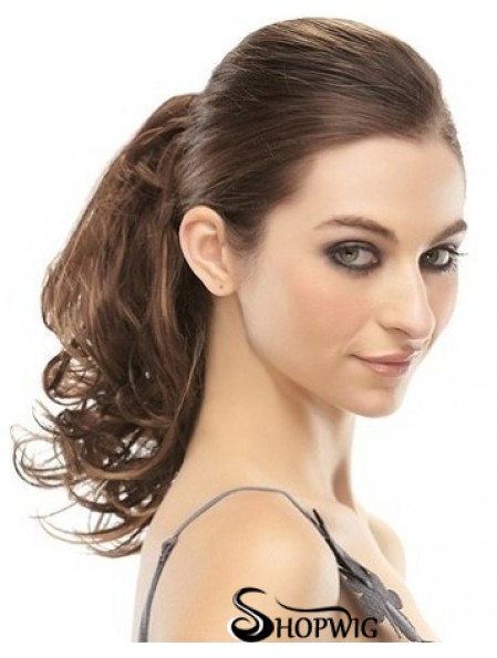 Fashion Curly Brown Ponytails