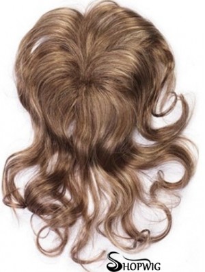 Clip In Hairpieces With Synthettic Wavy Style Brown Color