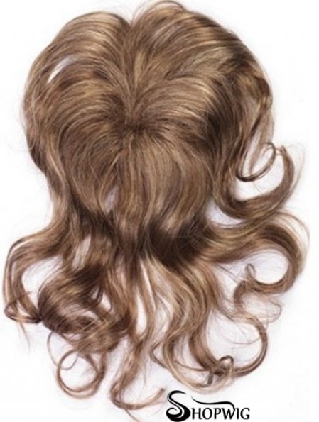 Clip In Hairpieces With Synthettic Wavy Style Brown Color