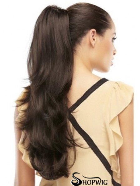 Designed Wavy Brown Ponytails