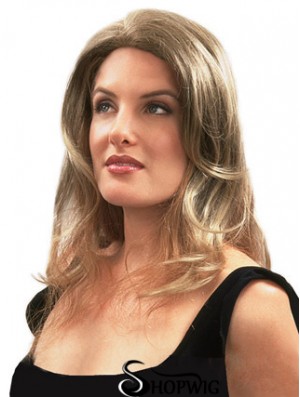 Natural Blonde Wavy Remy Human Hair Clip In Hairpieces