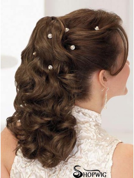 Fabulous Curly Brown Ponytails